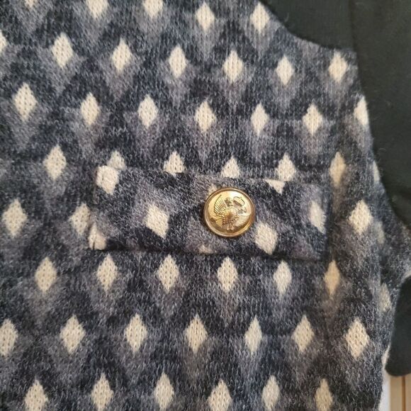 Yumi Diamond Print Belted Dress Sz 2/4 - Picture 7 of 8